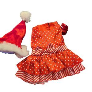 Build-A-Bear Workshop Christmas Dress & Santa Hat For Stuffed Animal